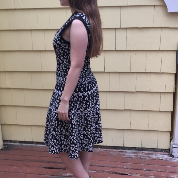 Rebecca Taylor leopard thick fabric sweater dress - Picture 2 of 5